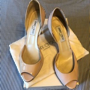 Jimmy Choo Pink Logan Patent D’orsay-size 39.5